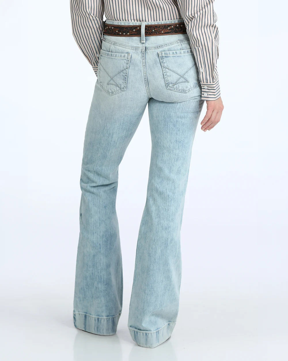 Cinch Women's Lynden Slim Trouser Jean - Light Stone