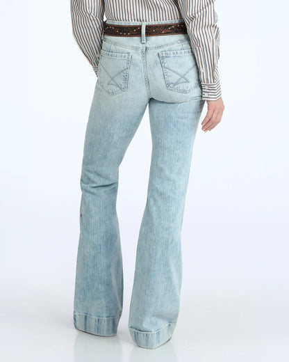 Cinch Women's Lynden Slim Trouser Jean - Light Stone