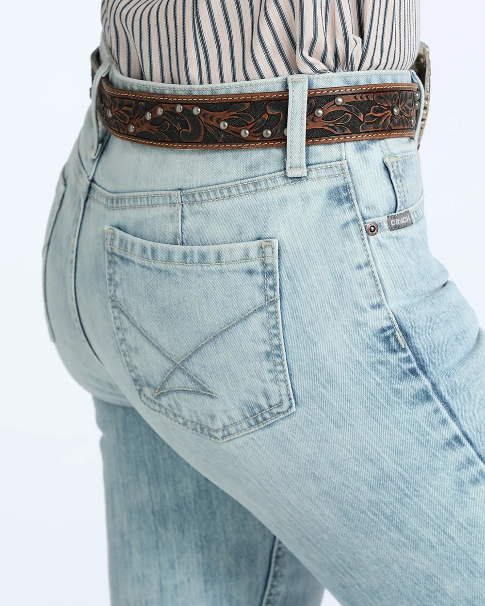 Cinch Women's Lynden Slim Trouser Jean - Light Stone