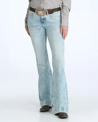 Cinch Women's Lynden Slim Trouser Jean - Light Stone