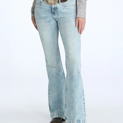 Cinch Women's Lynden Slim Trouser Jean - Light Stone