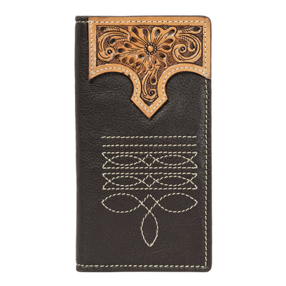 The Design Edge Tooling Leather Boot Stitch Slim Wallet – AW37 – Nancy