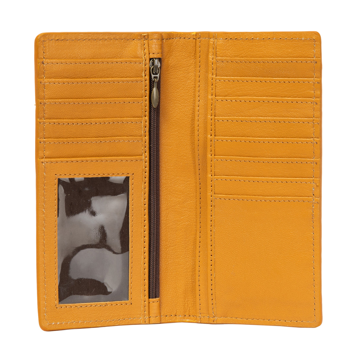 The Design Edge Tooling Leather Boot Stitch Slim Wallet – AW37 – Nancy