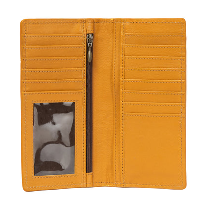 The Design Edge Tooling Leather Boot Stitch Slim Wallet – AW37 – Nancy