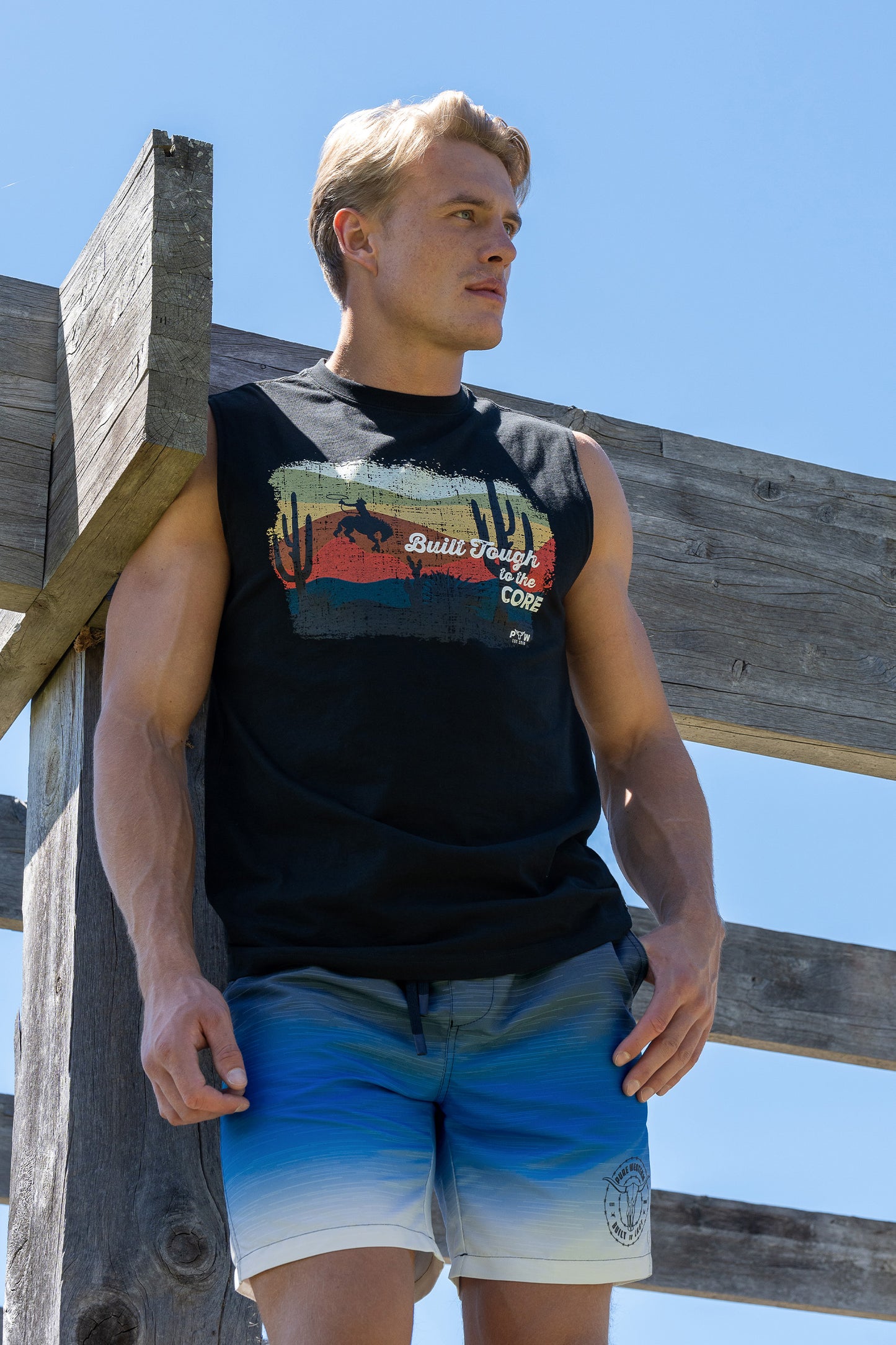 Pure Western Men’s Terry Muscle Tank