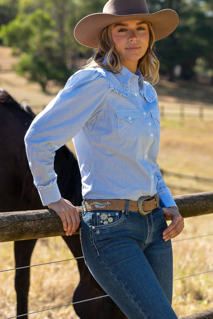 Pure Western Women’s Lexi Stripe Western Long Sleeve Shirt