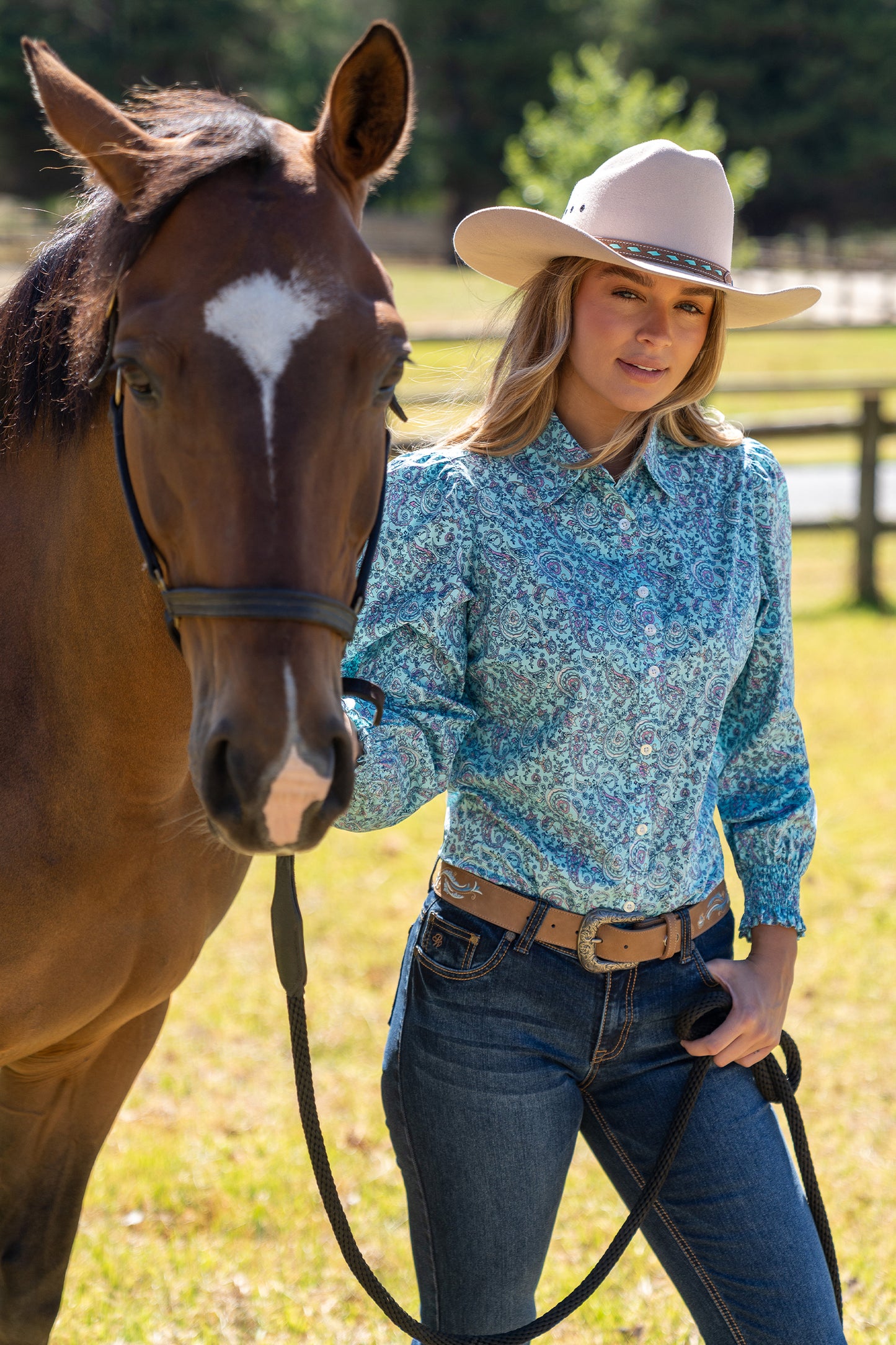 Pure Western Women’s Riley Print Long Sleeve Shirt