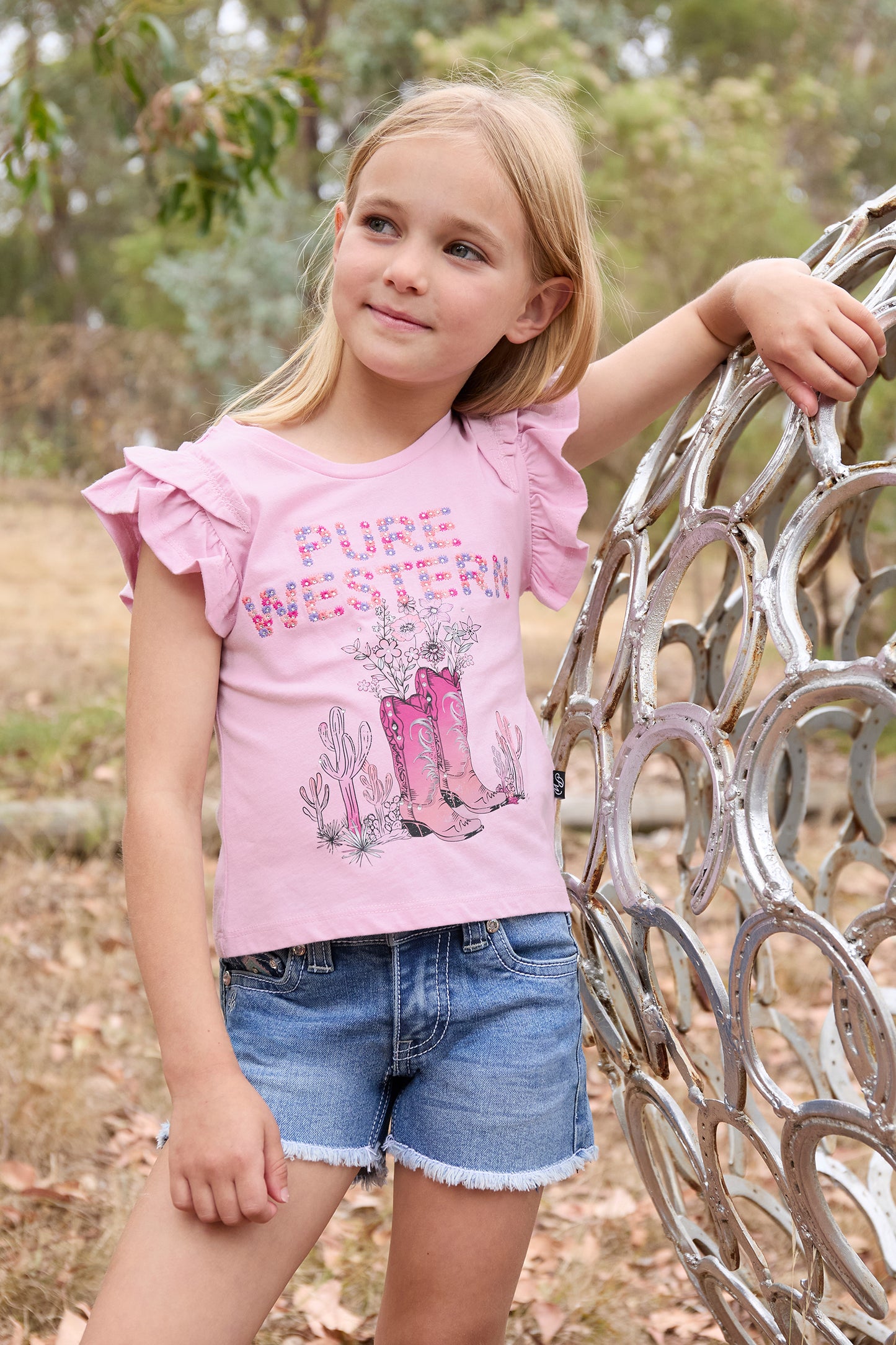 Pure Western Girl’s Pietta Short Sleeve Tee