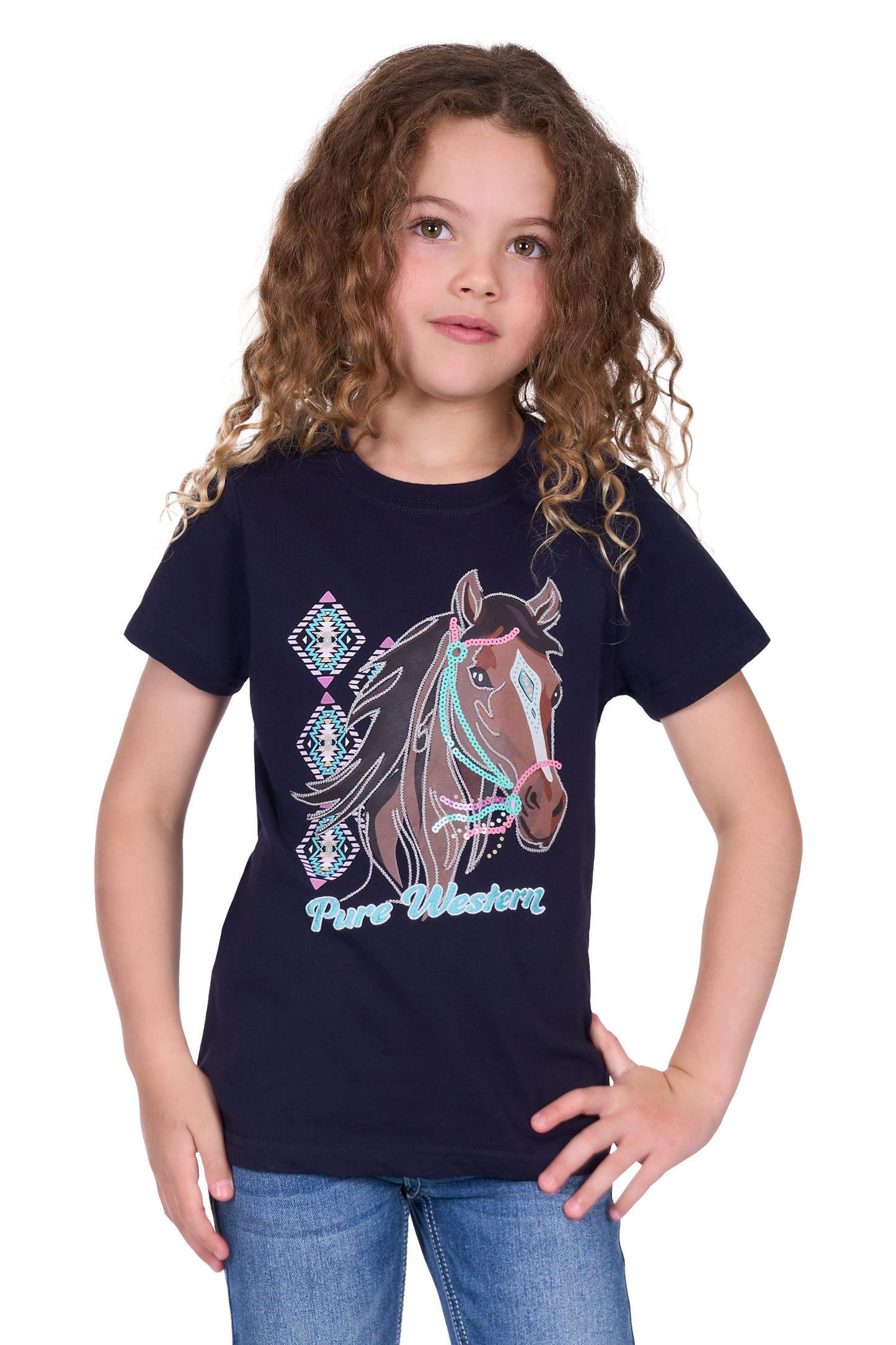 Pure Western Girl’s Ashlyn Short Sleeve Tee