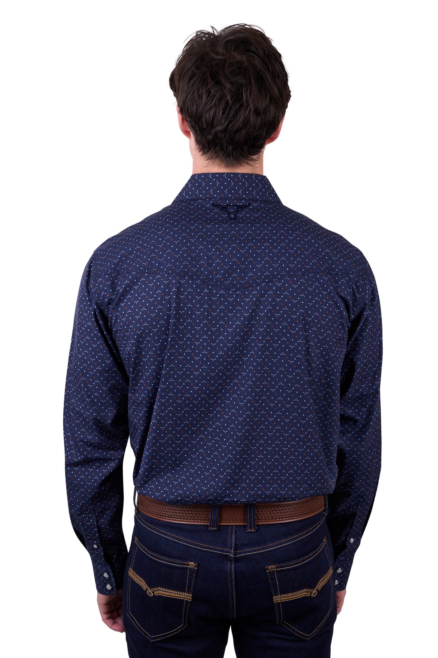 Pure Western Mens Ross Print Western Long Sleeve Shirt
