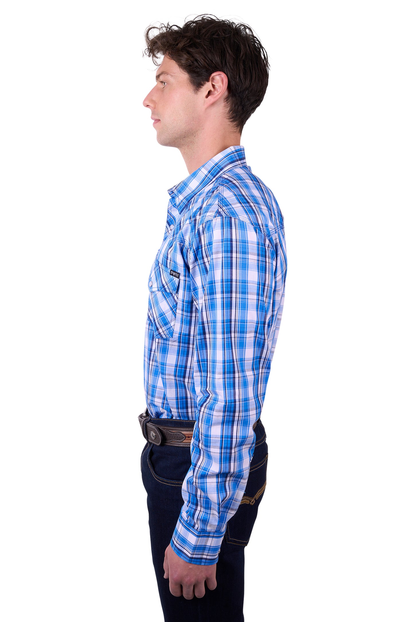 Pure Western Mens Wade Print Western Long Sleeve Shirt