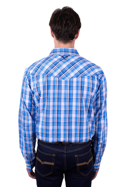 Pure Western Mens Wade Print Western Long Sleeve Shirt