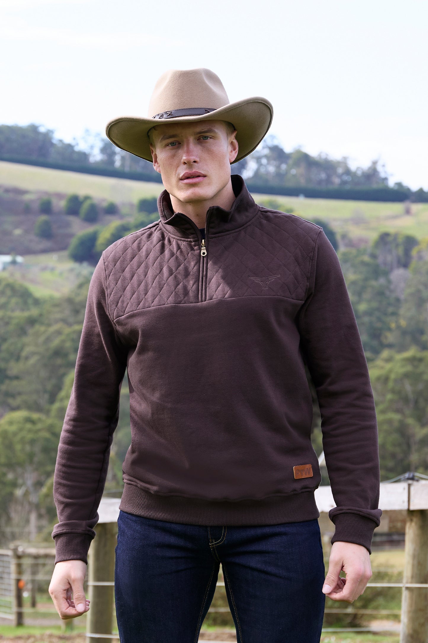Pure Western Mens Troy 1/4 Zip Jumper