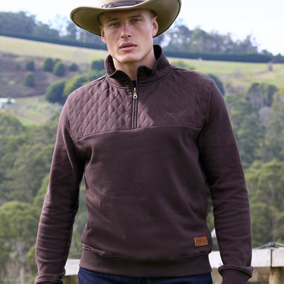 Pure Western Mens Troy 1/4 Zip Jumper
