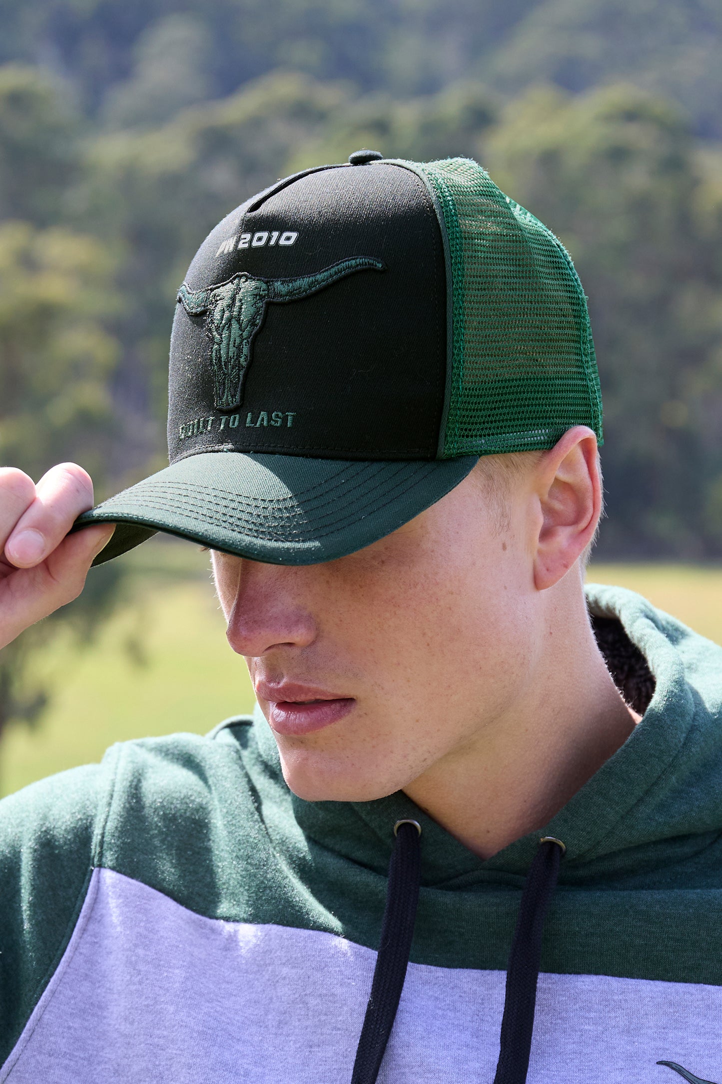 Pure Western Mens Nick High Profile Trucker Cap