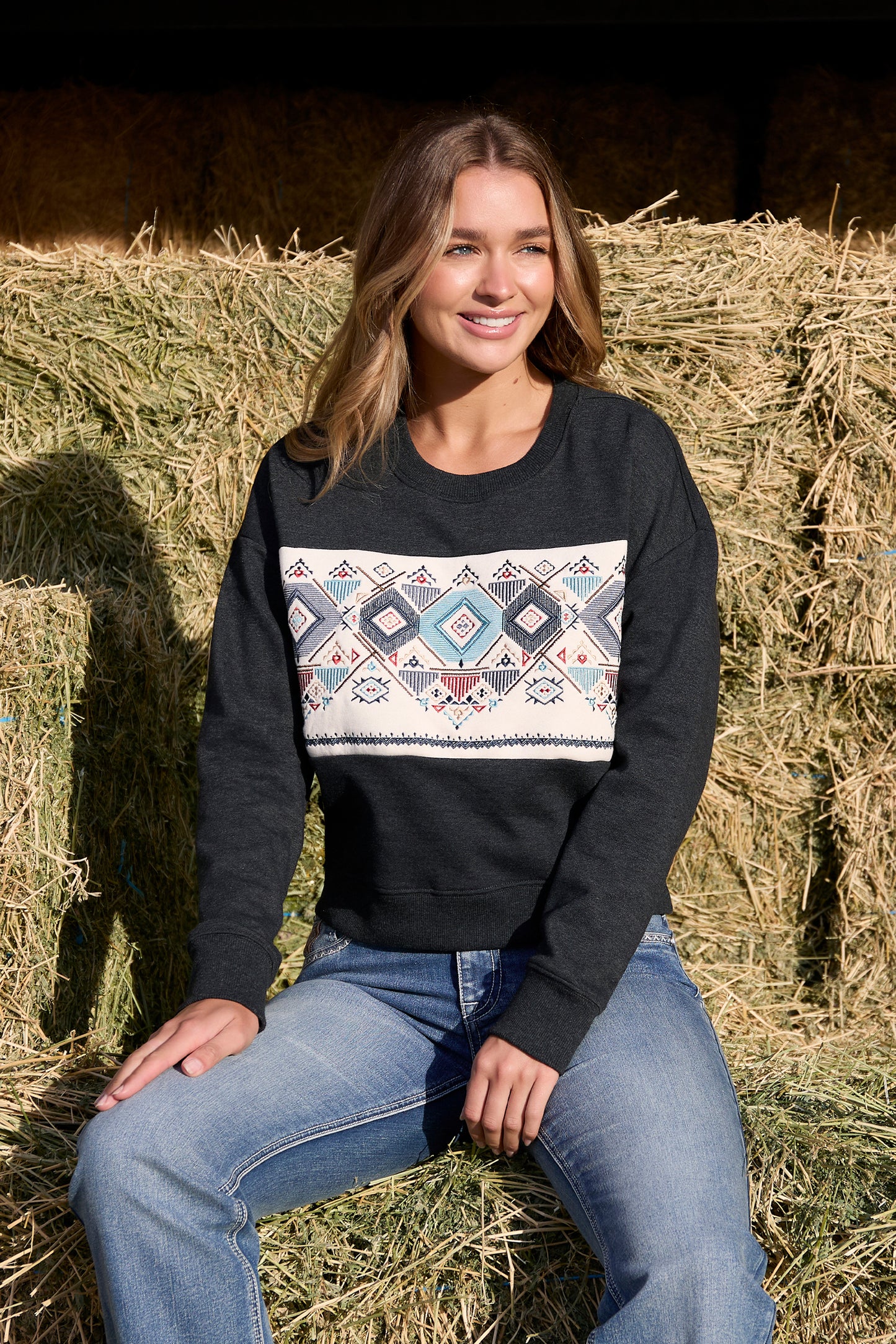 Pure Western Womens Clara Crew