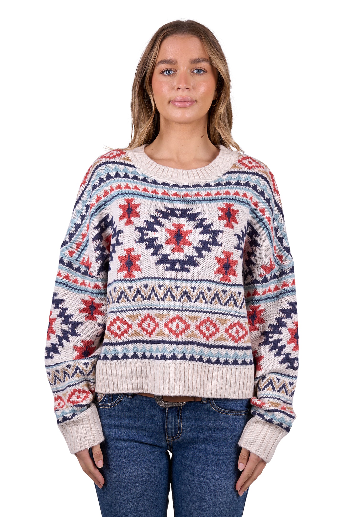 Pure Western Women’s Tracy Knitted Pullover - Cream