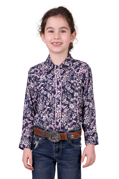 Pure Western Girl’s Hannah Print Western Long Sleeve Shirt