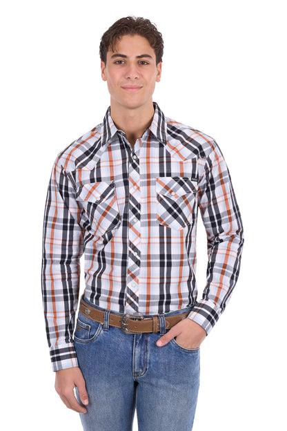 Pure Western Men’s Terry Check Western Long Sleeve Shirt