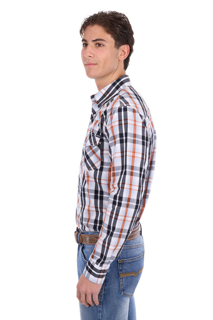 Pure Western Men’s Terry Check Western Long Sleeve Shirt