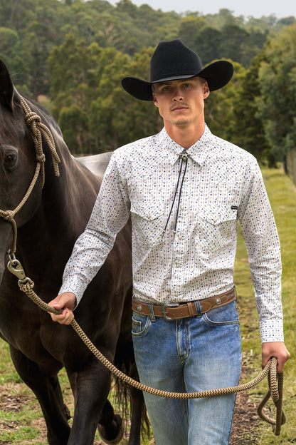 Pure Western Men’s Keith Print Western Long Sleeve Shirt