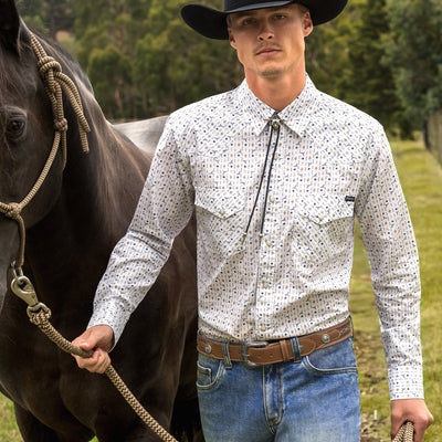 Pure Western Men’s Keith Print Western Long Sleeve Shirt