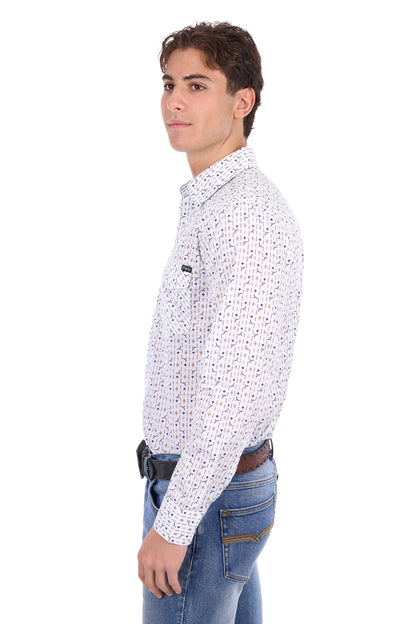 Pure Western Men’s Keith Print Western Long Sleeve Shirt