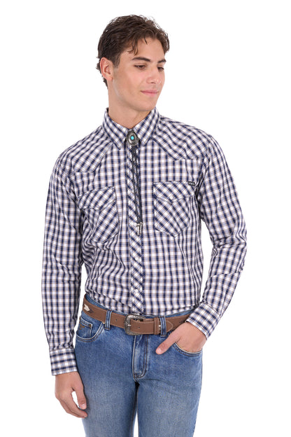 Pure Western Men’s George Check Western Long Sleeve Shirt