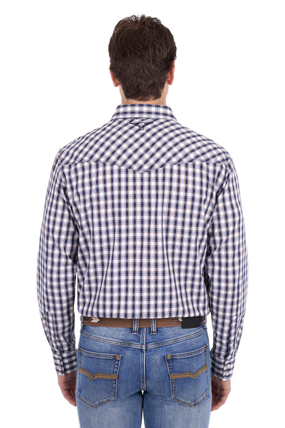Pure Western Men’s George Check Western Long Sleeve Shirt