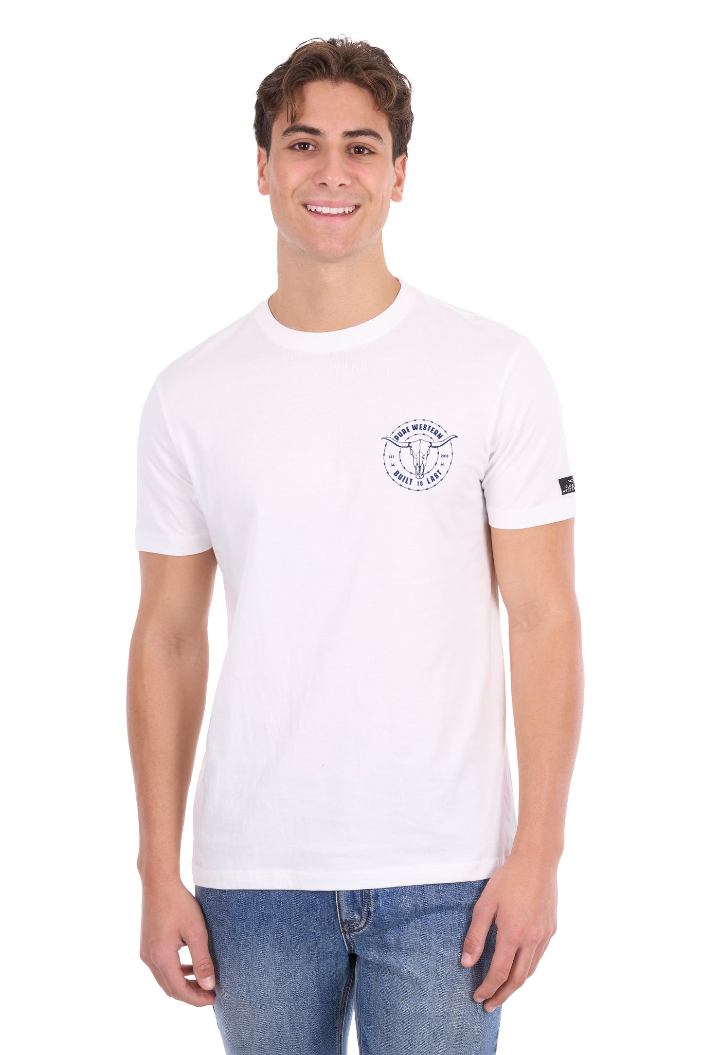 Pure Western Men’s Walker Short Sleeve Tee - Off White