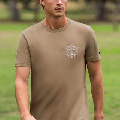 Pure Western Men’s Walker Short Sleeve Tee - Sand