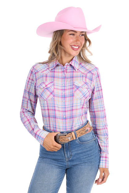 Pure Western Women’s Kari Check Long Sleeve Shirt