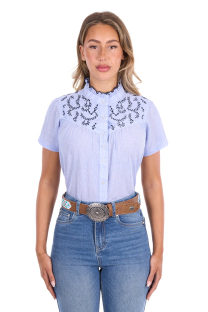Pure Western Women’s Kara Stripe Western Short Sleeve Shirt
