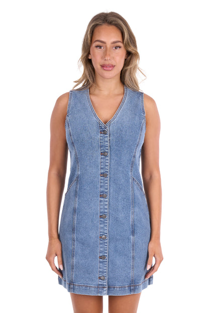 Pure Western Women’s Natasha Sleeveless Denim Dress