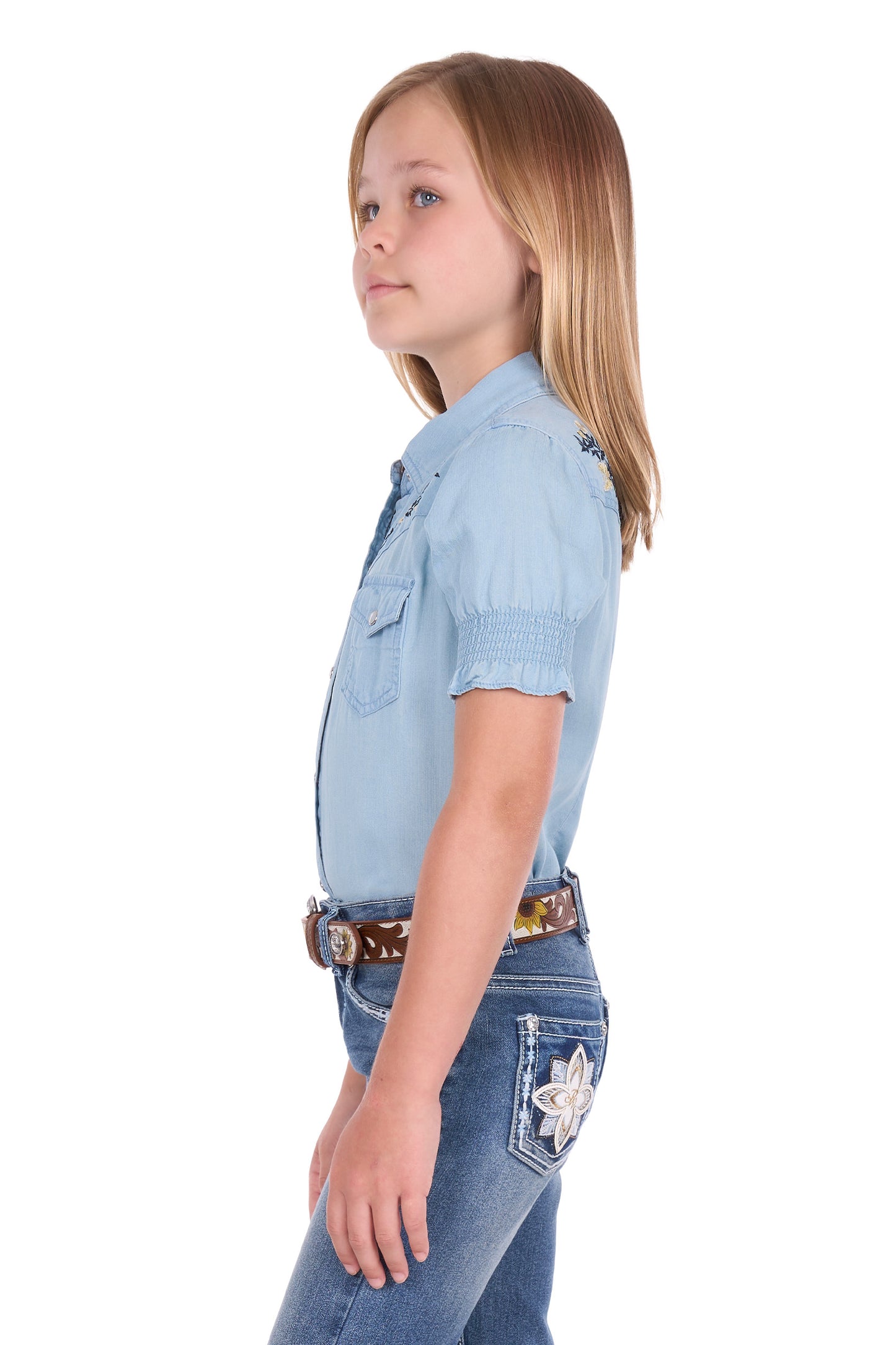 Pure Western Girl’s Martha Short Sleeve Shirt