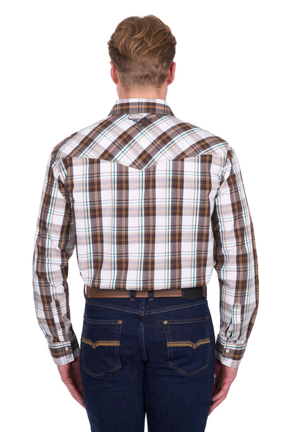Pure Western Men’s Roger Check Western Long Sleeve Shirt