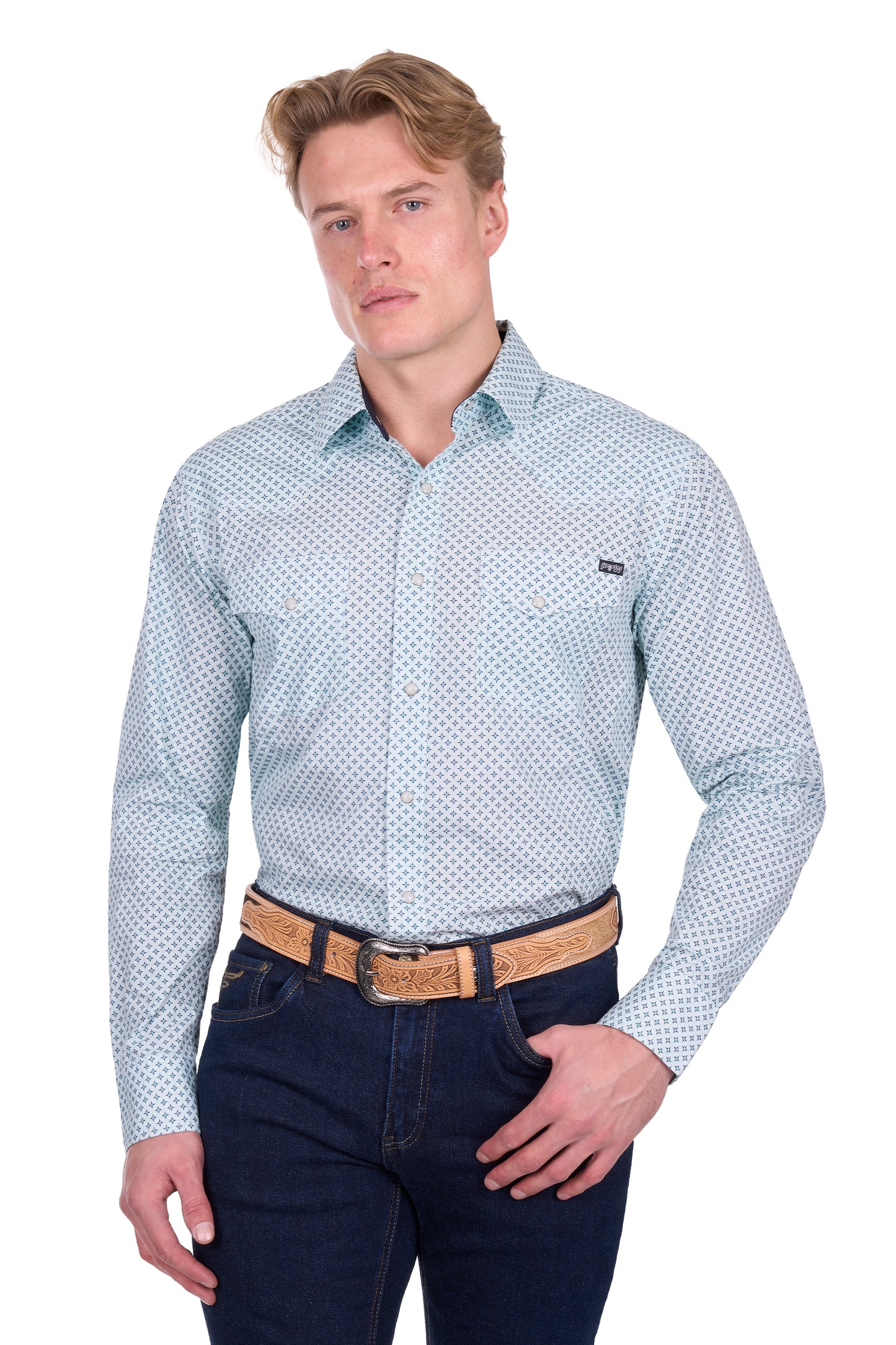 Pure Western Men’s Gerald Print Western Long Sleeve Shirt