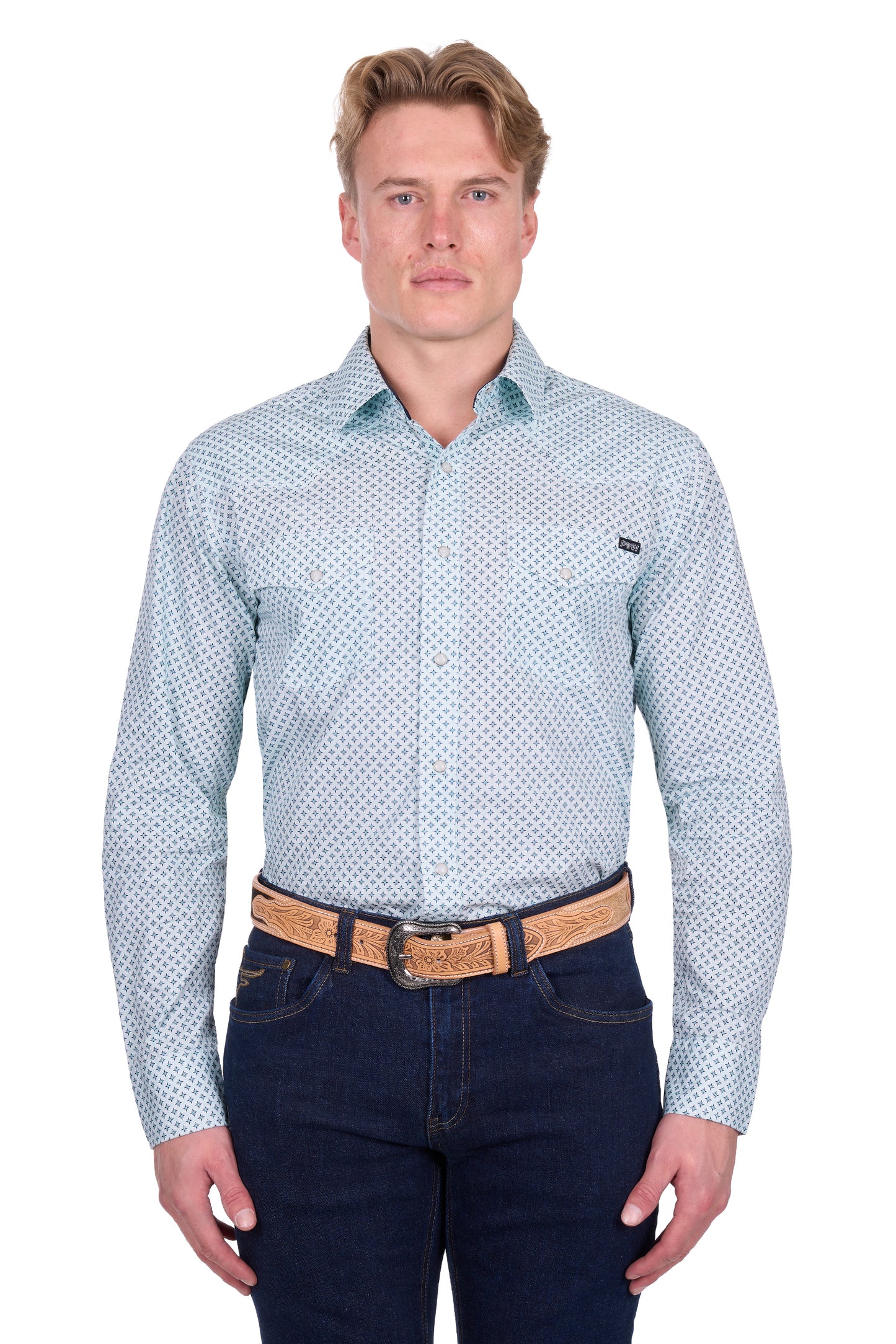 Pure Western Men’s Gerald Print Western Long Sleeve Shirt