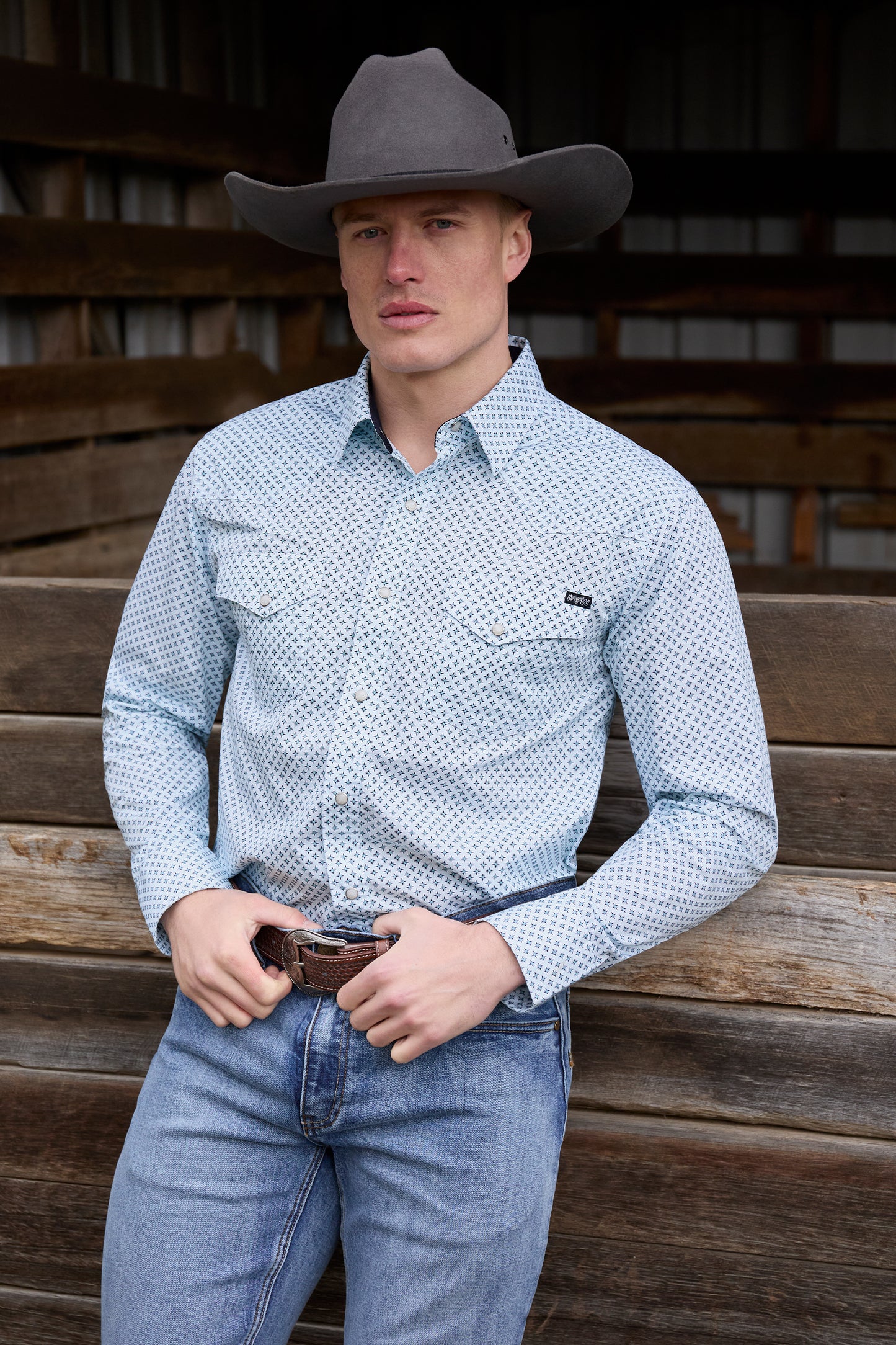 Pure Western Men’s Gerald Print Western Long Sleeve Shirt