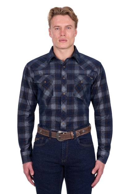 Pure Western Men’s Harley Check Cord Western Long Sleeve Shirt