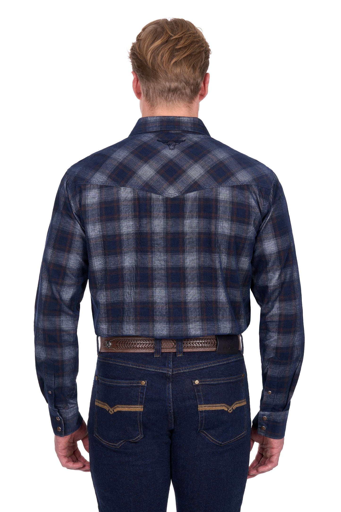 Pure Western Men’s Harley Check Cord Western Long Sleeve Shirt