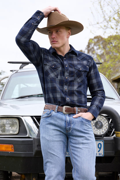 Pure Western Men’s Harley Check Cord Western Long Sleeve Shirt