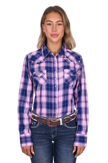 Pure Western Women’s Arleen Check Western Long Sleeve Shirt