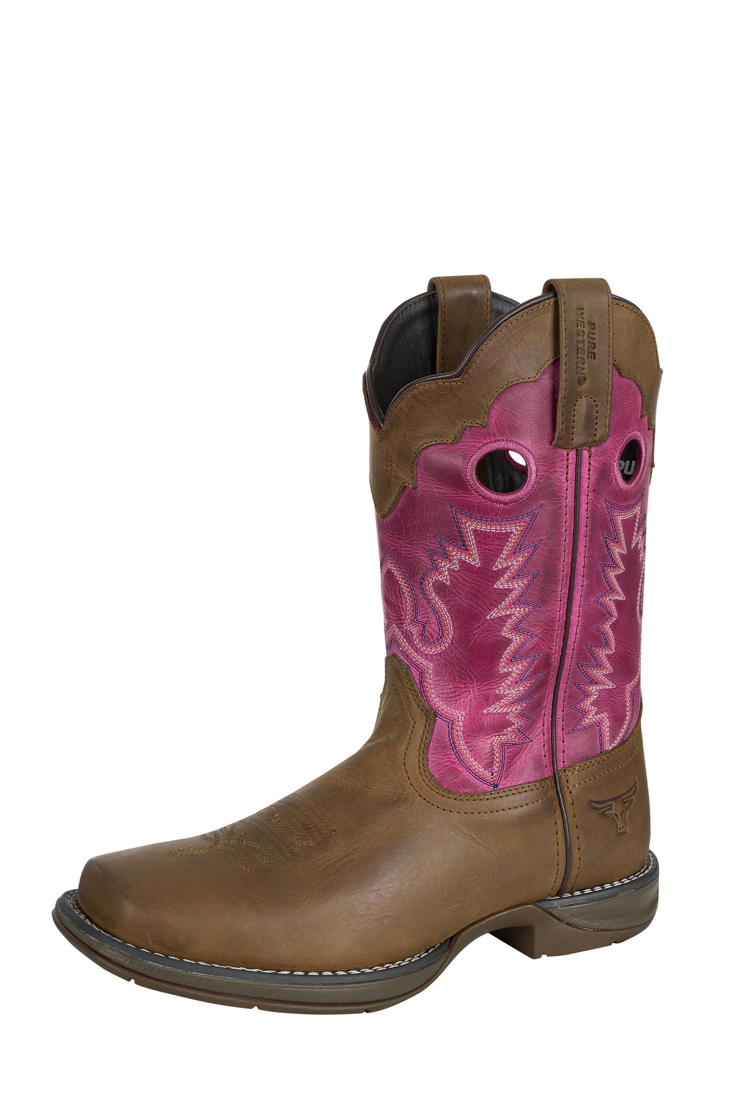 Pure Western Women’s Lane Boot - Walnut/Pink