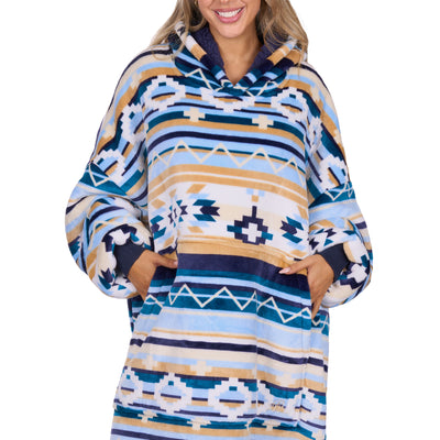 Pure Western Adult’s Aztec Print Snuggle Hoodie