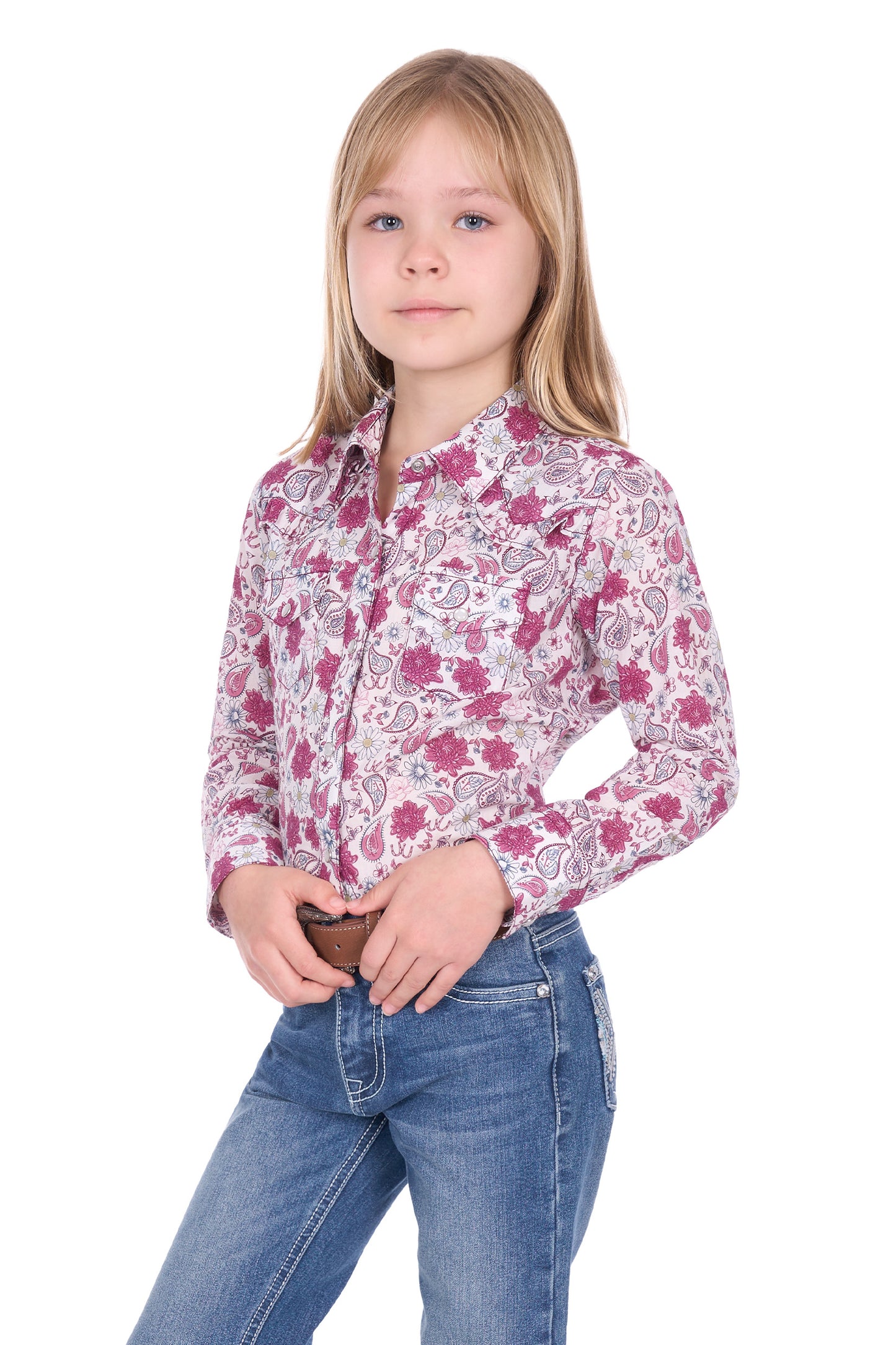 Pure Western Girl’s Marsha Western Long Sleeve Shirt