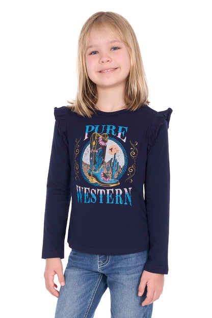 Pure Western Girl’s Trinity Long Sleeve Tee