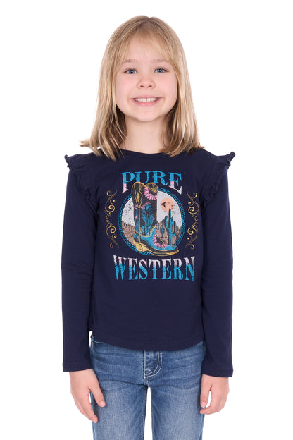 Pure Western Girl’s Trinity Long Sleeve Tee
