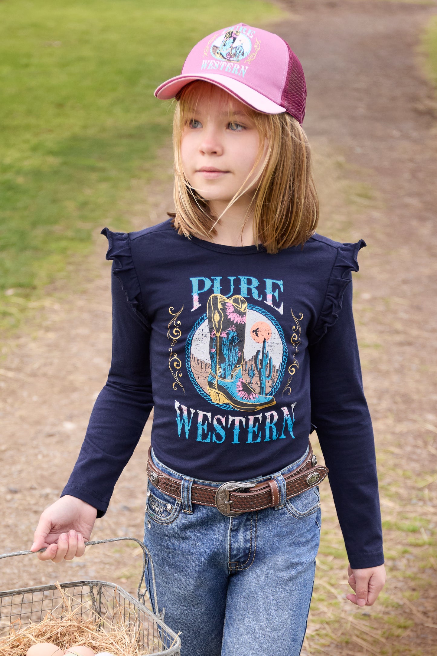 Pure Western Girl’s Trinity Long Sleeve Tee