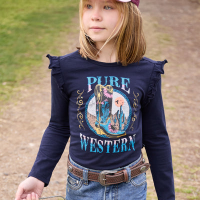 Pure Western Girl’s Trinity Long Sleeve Tee